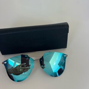 Women sunglasses blue glasses and white